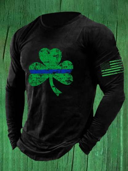 Men's Vintage St. Patrick's Flag Long Sleeve T-Shirt