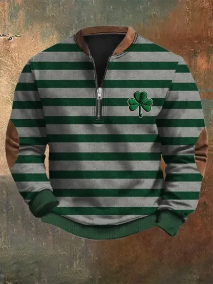 [Copy]Irish Claddagh Love Loyalty Men's Half Zip Sweatshirt