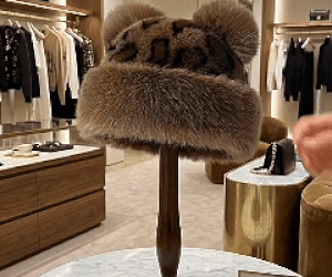 Women’s Leopard Print Mongolian Style Hat Soft Plush Fur Warm Cap