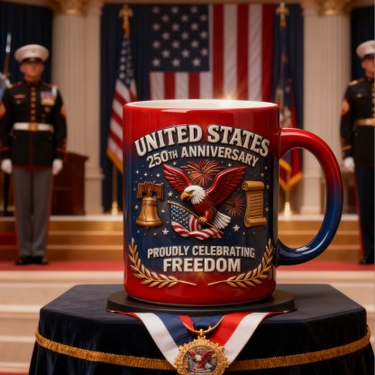 🦅 United States 250th Anniversary – Proudly Celebrating Freedom Mug