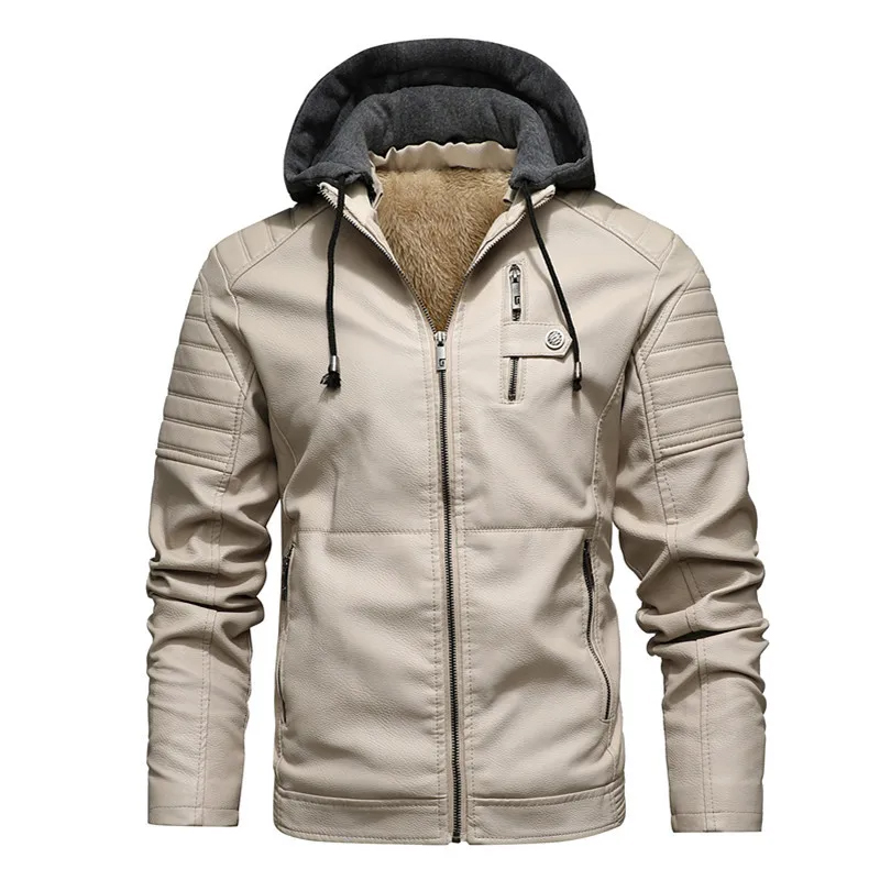 FREE SHIPPING - Rexton Hooded Leather Jacket - FREE SHIPPING
