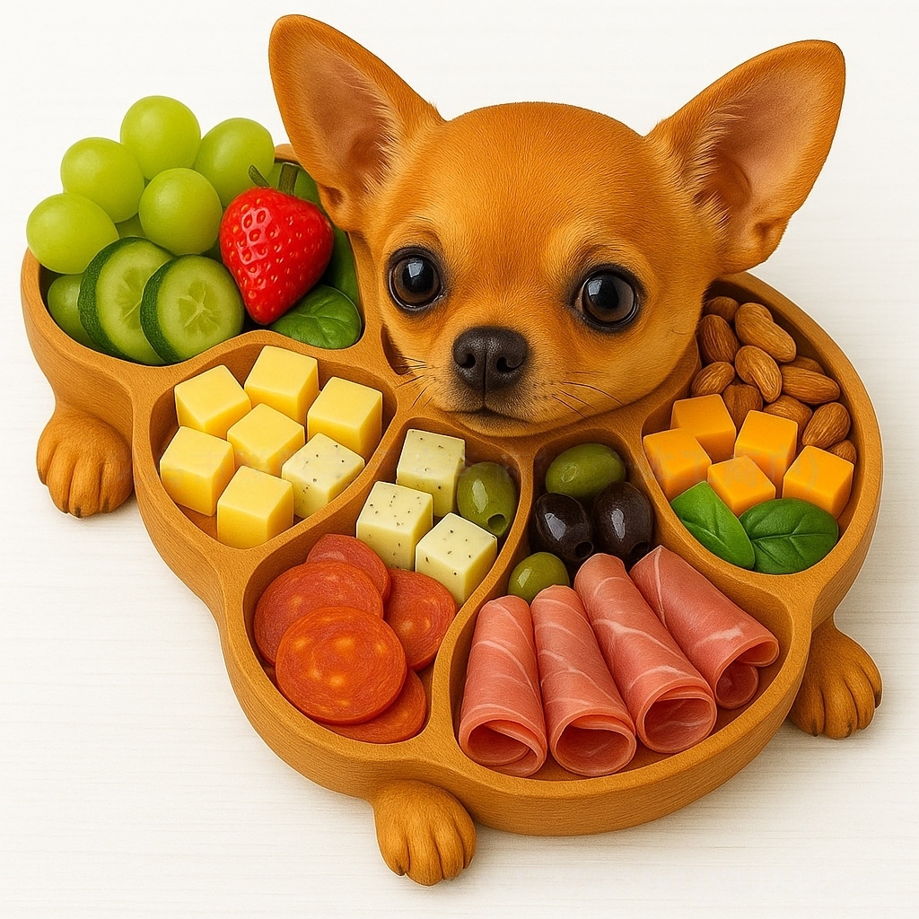 🐶Dog-themed cooked food platter made of wood, wooden dog-shaped tray