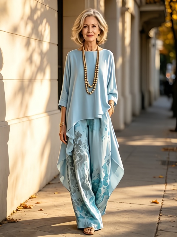 Elegant Passion - Summer Women's Wide-Leg Pants Casual Two-Piece Set