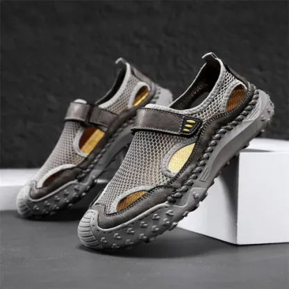 ⏰Last Day! 45% OFF 🔥Men's Handmade Cowhide Breathable Mesh Sandals