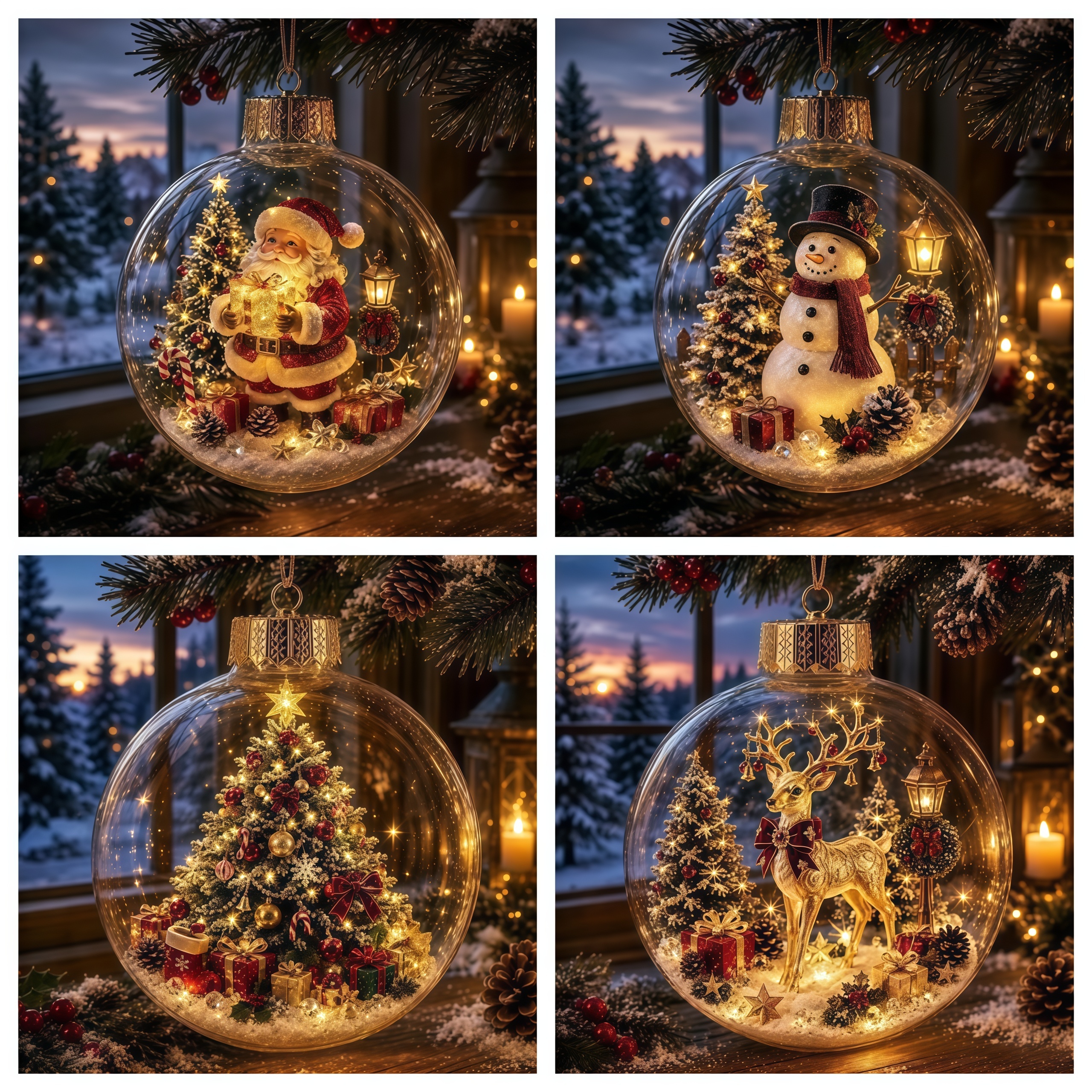 🎄Glowing Christmas Diorama Ornament – A Tiny Winter World in the Palm of Your Hand👼