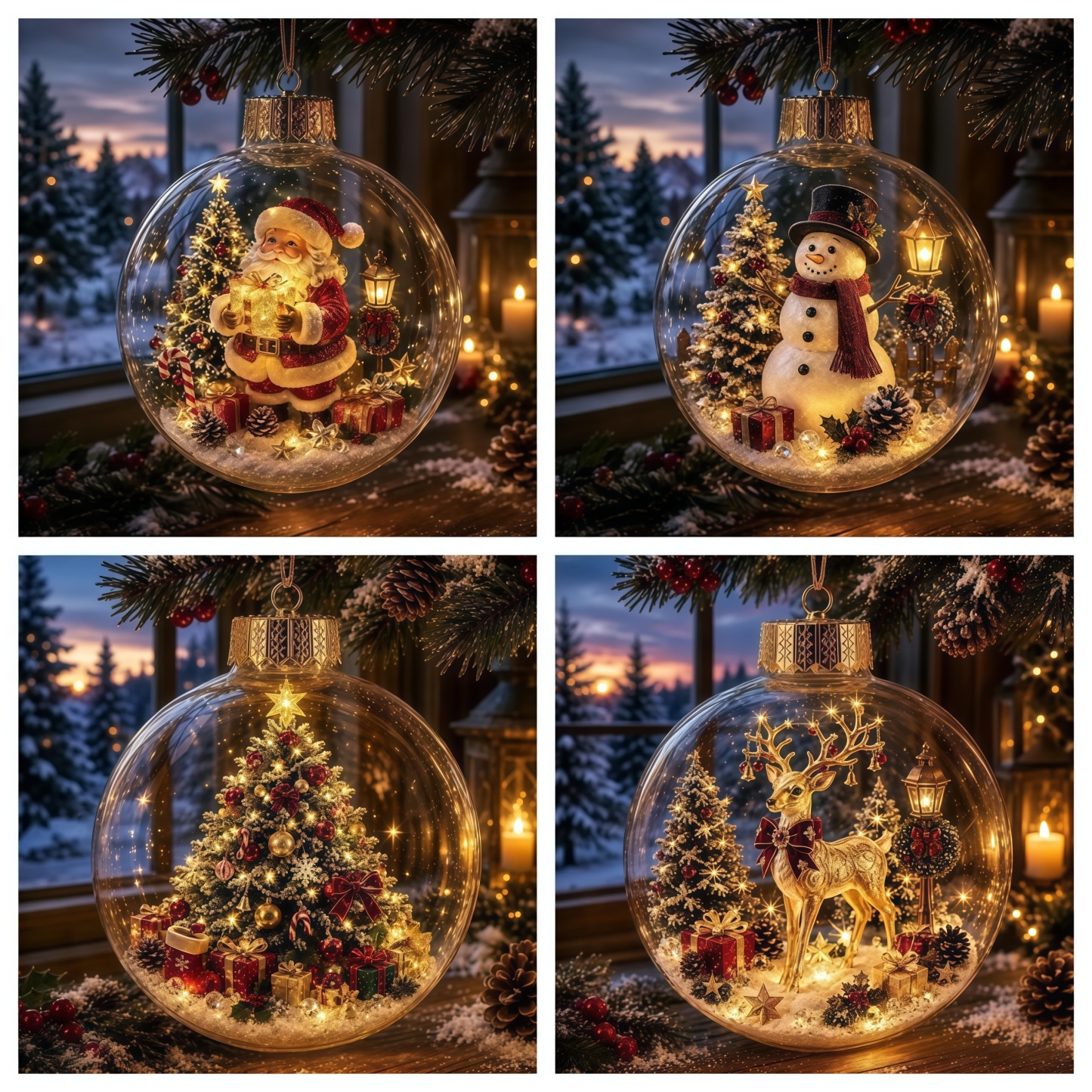 🎄Glowing Christmas Diorama Ornament – A Tiny Winter World in the Palm of Your Hand👼