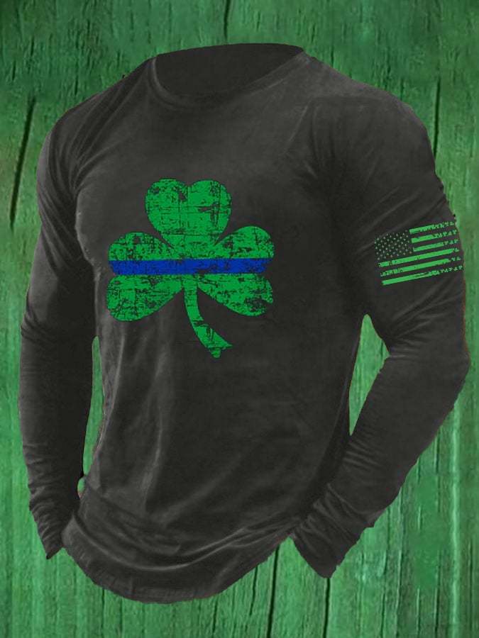 Men's Vintage St. Patrick's Flag Long Sleeve T-Shirt