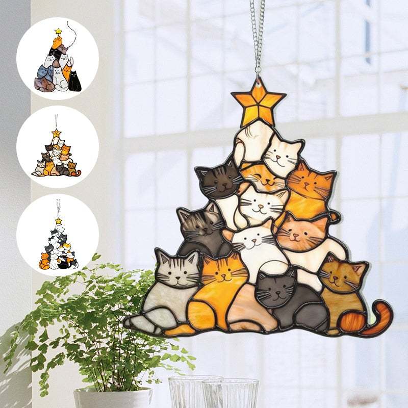 Juletre Suncatcher Ornament