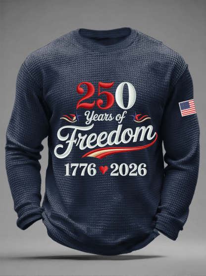 Men's 250 Waffle Print Casual T-Shirt