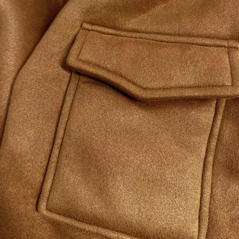 Men's Vine Winter Lambswool WarLapellti-pocket Thick Coat