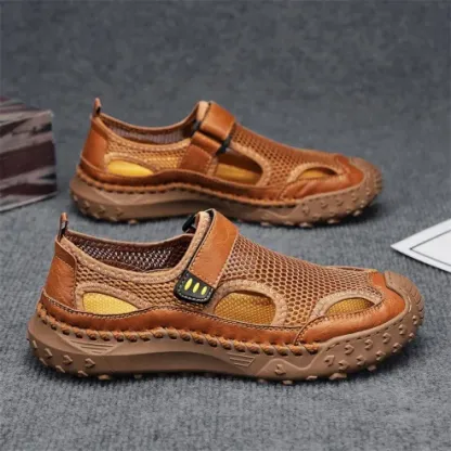 ⏰Last Day! 45% OFF 🔥Men's Handmade Cowhide Breathable Mesh Sandals