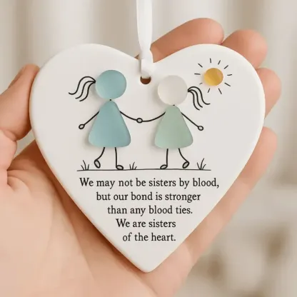 🦋Friends Are Angels Sea Glass Butterfly Christmas Ornament
