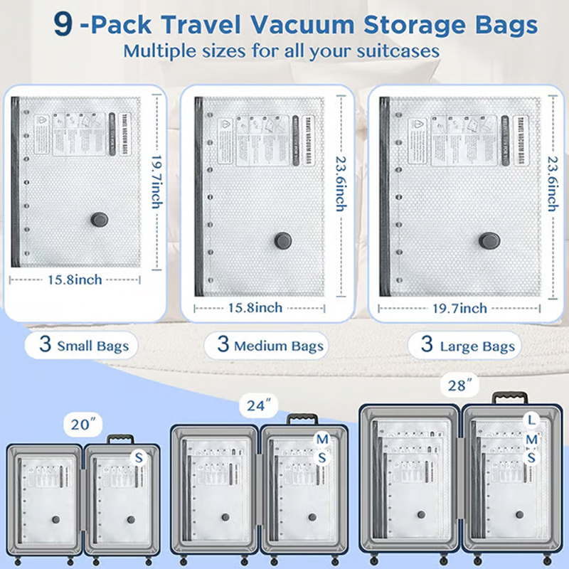 🔥 LAST DAY 49% OFF-Cordless Travel Vacuum Storage Compression Bag Set
