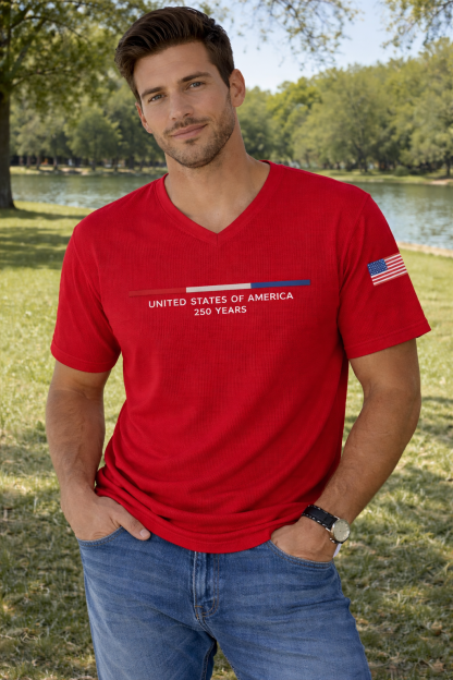 Men's USA 250th Anniversary Waffle Knit Tee – Limited Edition