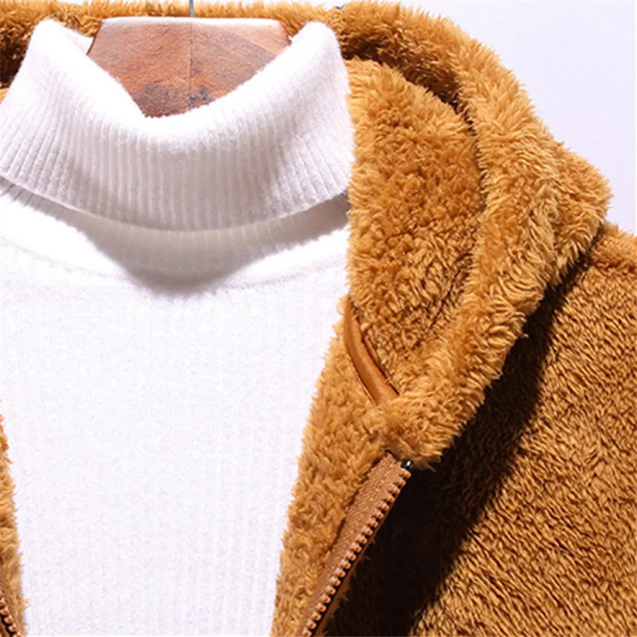 Fashionable warm fleece sweater