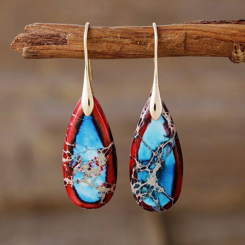 Beautiful and colorful ocean energy earrings