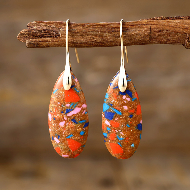 Beautiful and colorful ocean energy earrings