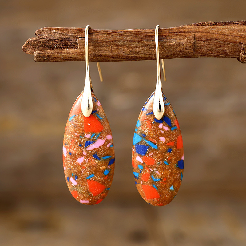 Beautiful and colorful ocean energy earrings