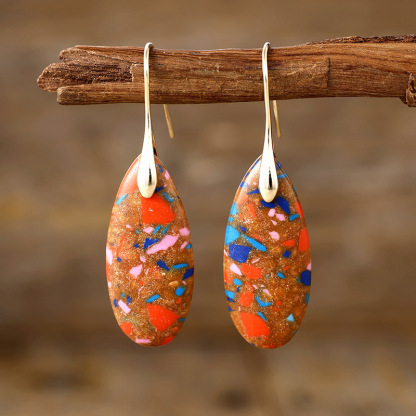 Beautiful and colorful ocean energy earrings