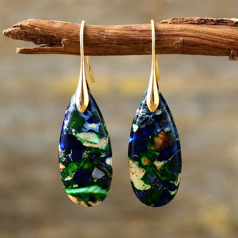 Beautiful and colorful ocean energy earrings