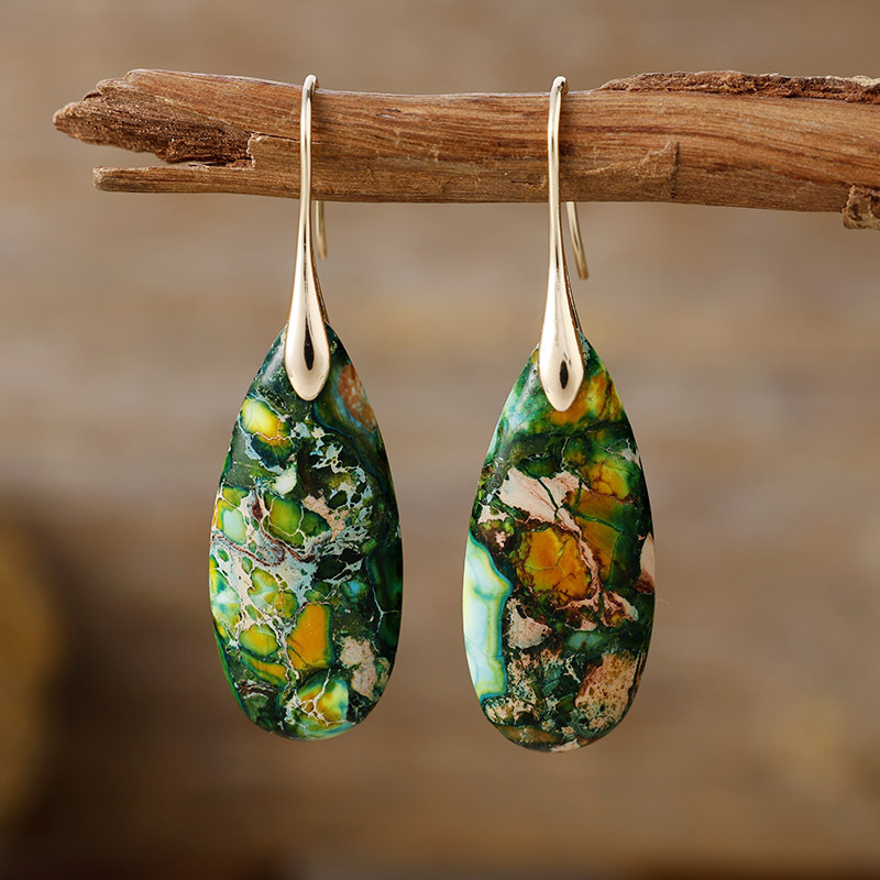Beautiful and colorful ocean energy earrings