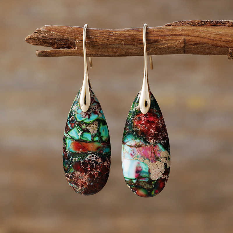 Beautiful and colorful ocean energy earrings