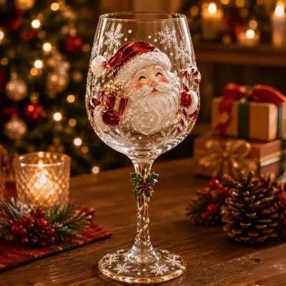 🔥🎁Christmas 3D Wine Glass Collection Gift Box Set✨