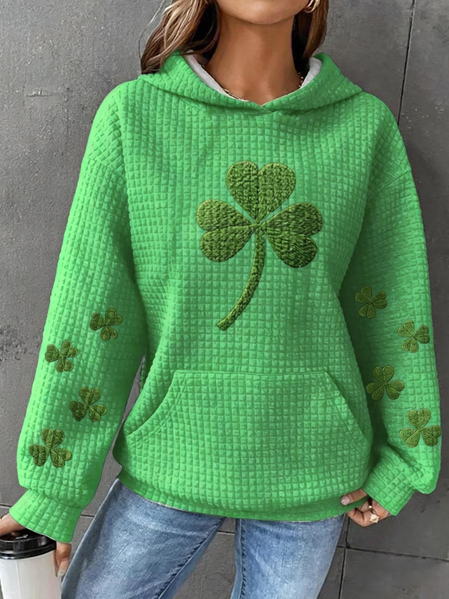Women's St. Patrick's Day Printed Hooded Sweatshirt