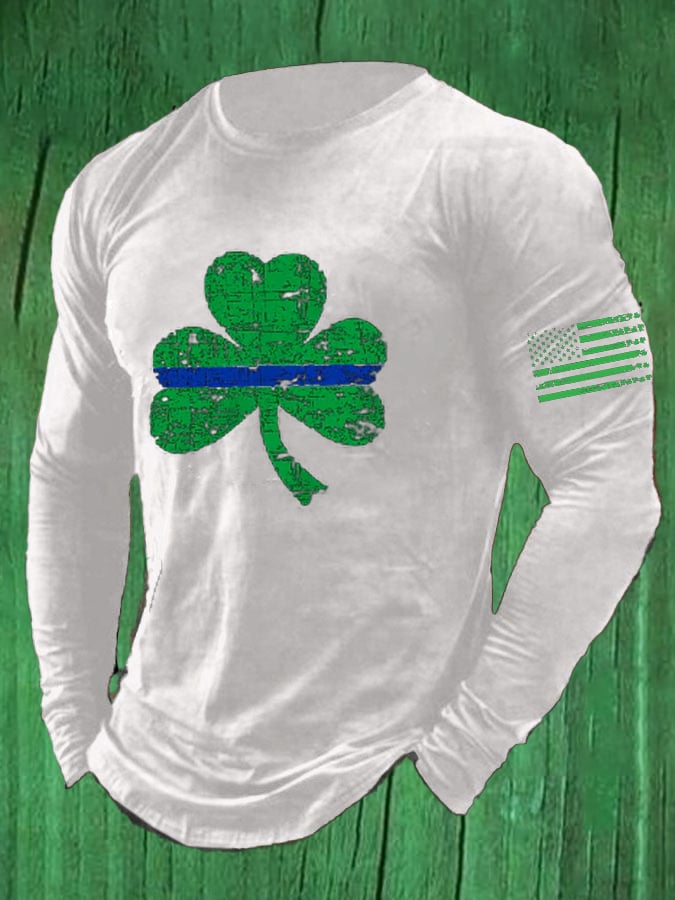 Men's Vintage St. Patrick's Flag Long Sleeve T-Shirt