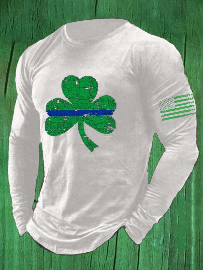 Men's Vintage St. Patrick's Flag Long Sleeve T-Shirt