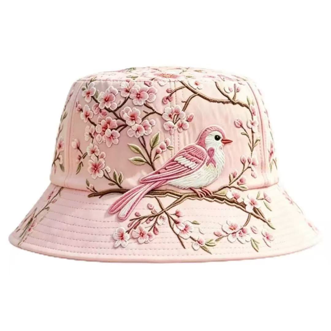 hummingbird fisherman's hat, sun-protective duckbill hat for spring and summer, ethnic style, versatile and fashionable.