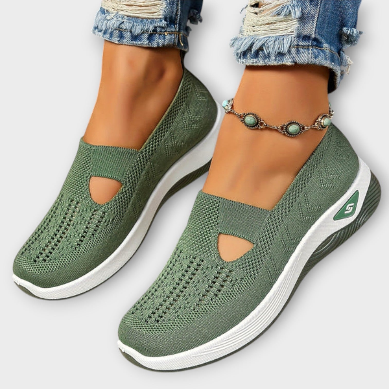 Comfortable Knit Slip-On Walking Shoes
