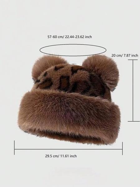 "TikTokShopBlackFriday" Women&rsquo;s Mongolian Style  Hat, Soft Plush Fur Warm Cap for Autumn and  Outdoor Wear, Elegant Retro Fashion Accessory for Travel, Streetwear, and Cold Weather Outfits winter beanies men adjustable casual Knit Heart unisex design wool