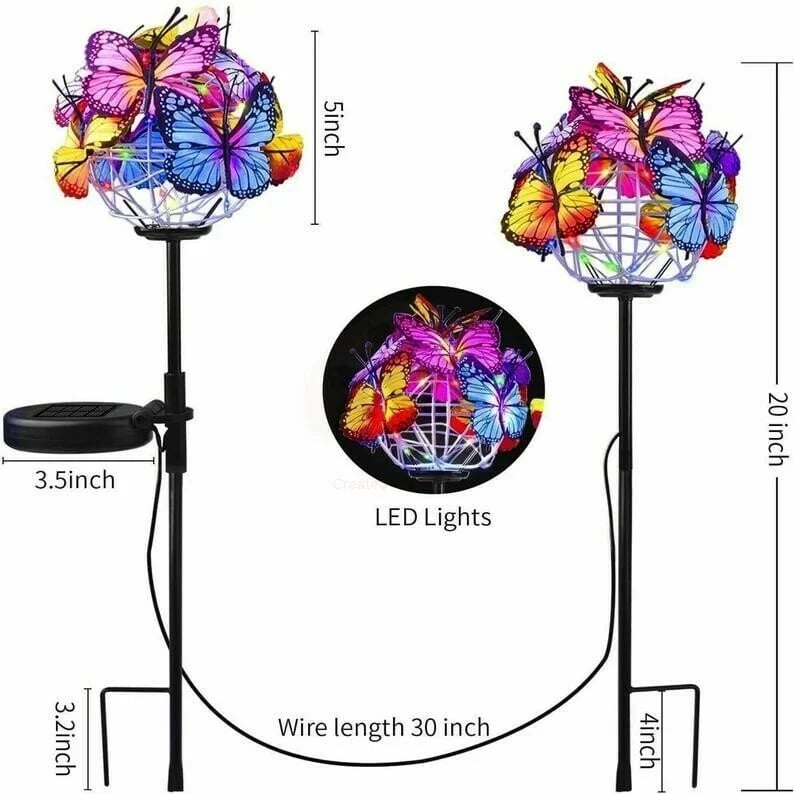 🔥BIG SALE - 50% OFF🔥Solar Stake Lights Butterflies Decor Lights 