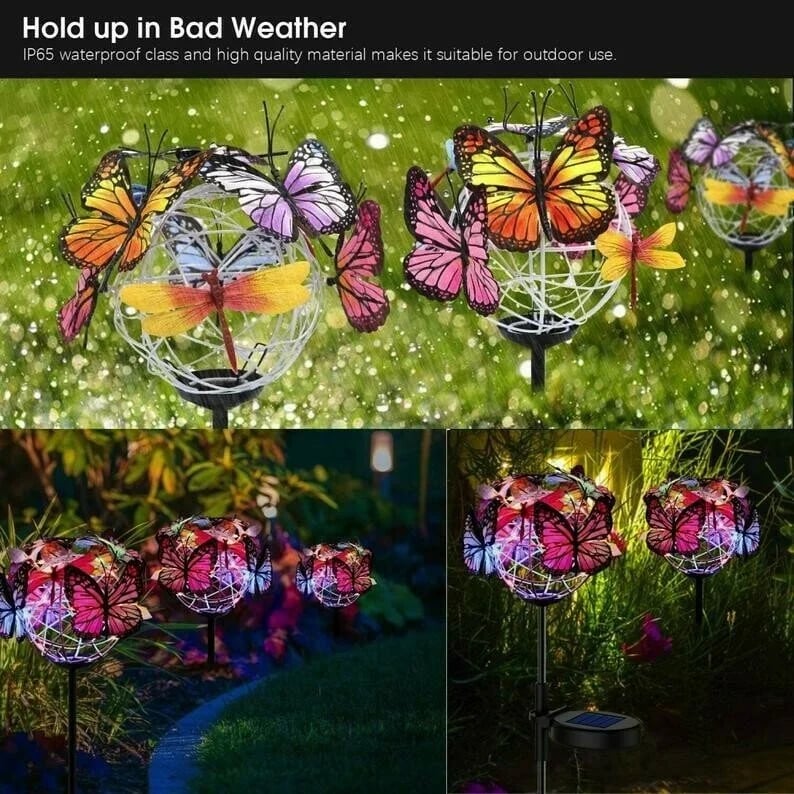 🔥BIG SALE - 50% OFF🔥Solar Stake Lights Butterflies Decor Lights 