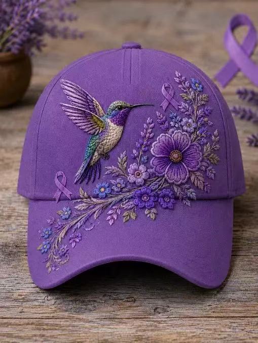 hummingbird baseball cap, sun-protective duckbill cap for spring and summer, ethnic style, versatile and fashionable.