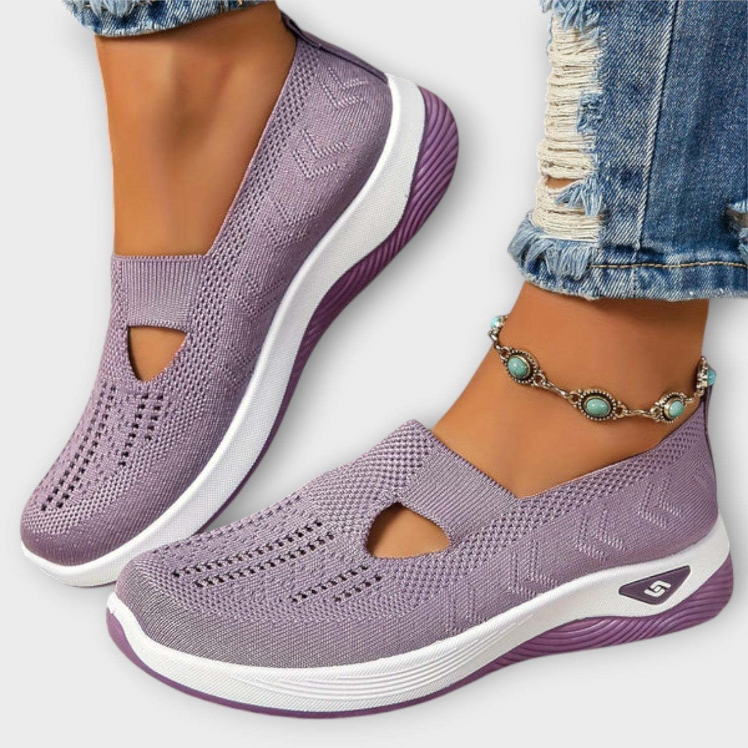 Comfortable Knit Slip-On Walking Shoes