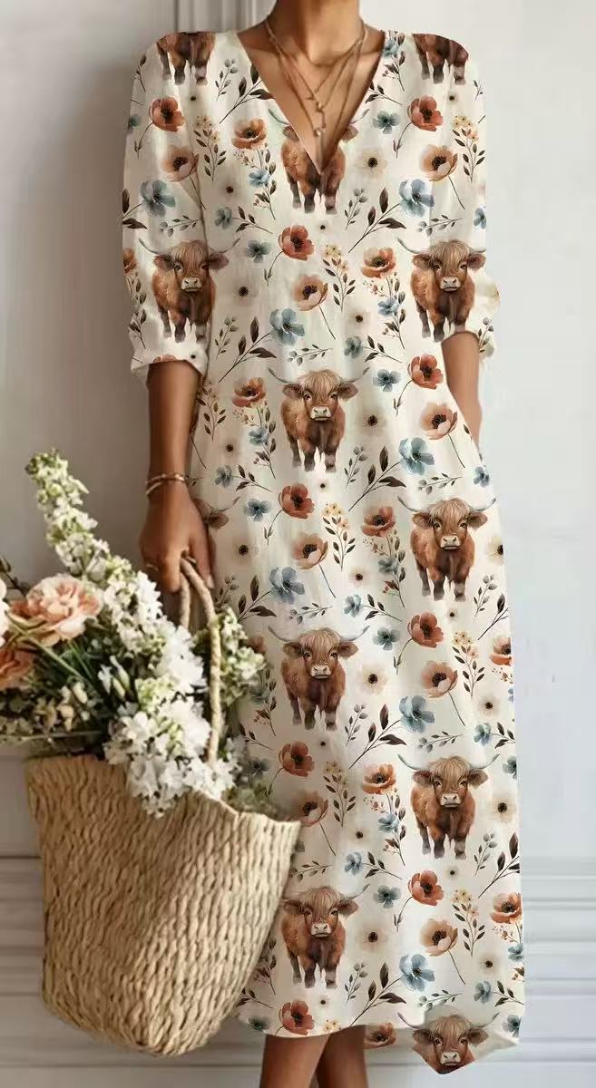 Women's Printed Everyday Comfort Dress
