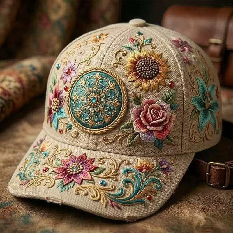 hummingbird baseball cap, sun-protective duckbill cap for spring and summer, ethnic style, versatile and fashionable.