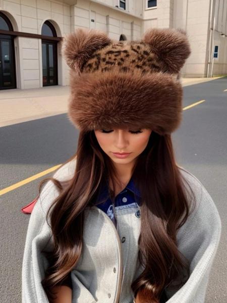 "TikTokShopBlackFriday" Women&rsquo;s Mongolian Style  Hat, Soft Plush Fur Warm Cap for Autumn and  Outdoor Wear, Elegant Retro Fashion Accessory for Travel, Streetwear, and Cold Weather Outfits winter beanies men adjustable casual Knit Heart unisex design wool