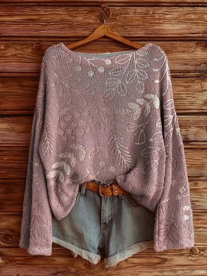 Women’s Casual Boho Pullover – Lightweight Knit for Effortless Style