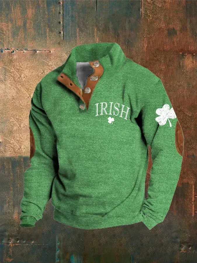 [Copy]Irish Claddagh Love Loyalty Men's Half Zip Sweatshirt