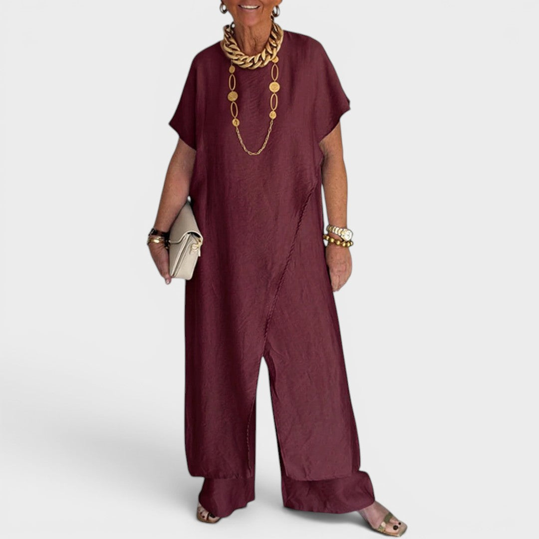Roseth - Set aus Tunika im Lagenlook und weiter Hose