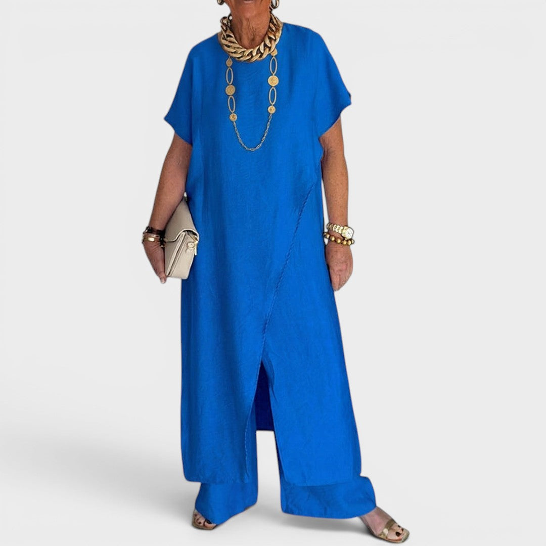 Roseth - Set aus Tunika im Lagenlook und weiter Hose
