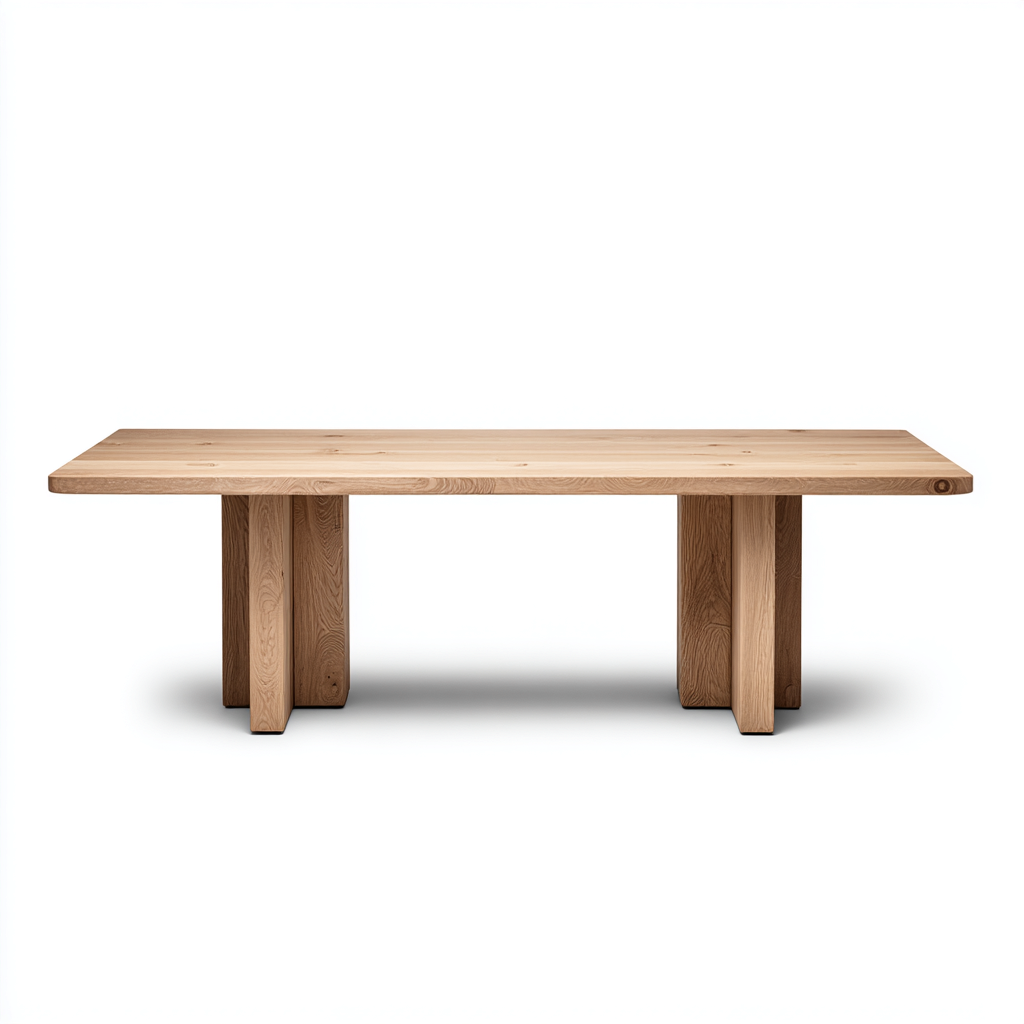 Tavolo da giardino rettangolare in legno massello - 180x90x75 cm - naturale - per esterni - design moderno-Interiorixe