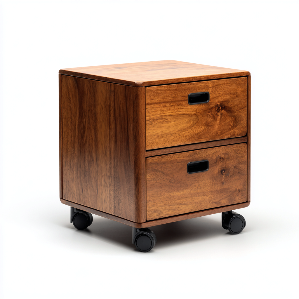 Armadio per ufficio legno massello 45x40x75 cm - colore noce - moderno - per ufficio-Interiorixe