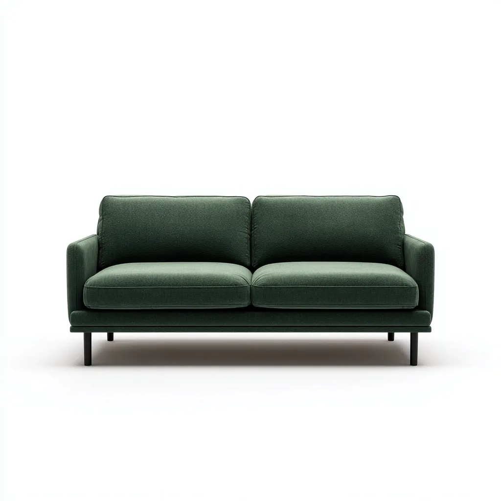 Divano a due posti in tessuto 160x85x85 cm - verde scuro - design moderno - adatto per soggiorno-Interiorixe