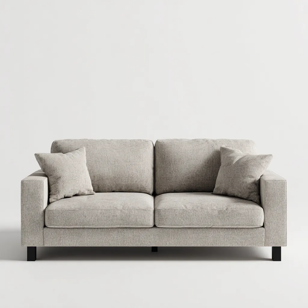 Divano a due posti in tessuto 160x85x85 cm - grigio chiaro - design moderno - adatto per soggiorno-Interiorixe