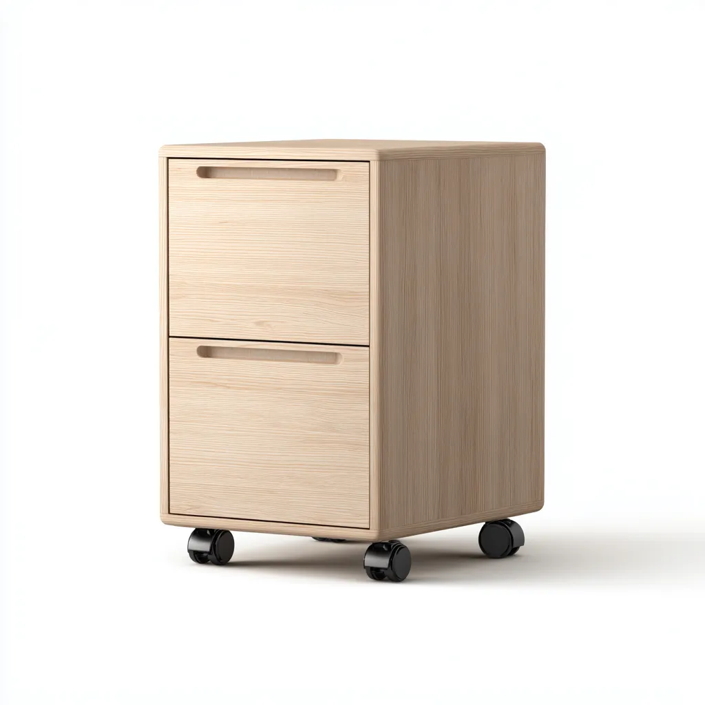 Armadio per ufficio legno naturale 40x50x75 cm - colore naturale - moderno - per ufficio-Interiorixe