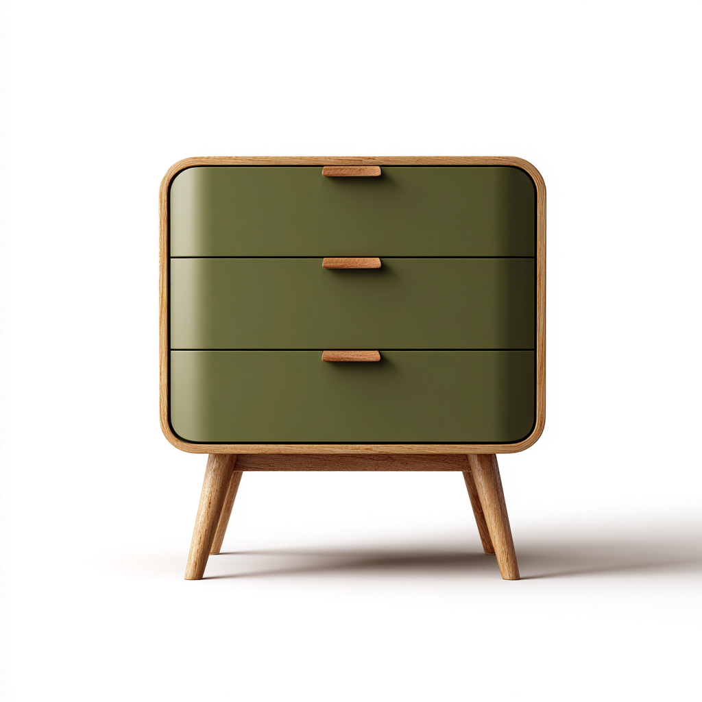 Armadio per ufficio legno chiaro 60x40x75 cm - colore verde - moderno - per ufficio-Interiorixe